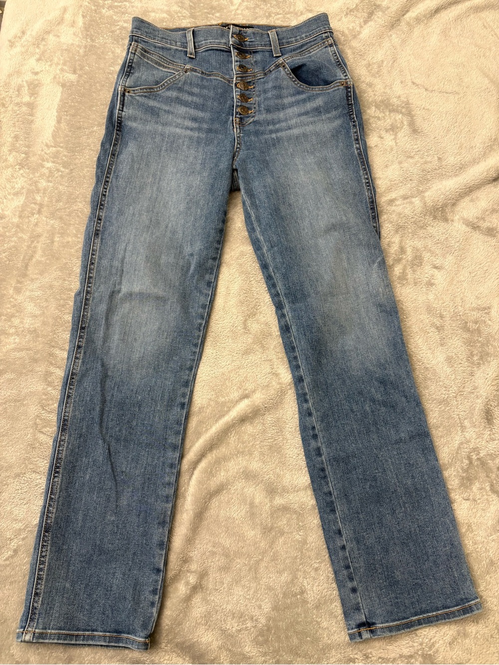 Veronica Beard High-Rise Straight Women's Jeans - Medium Blue - Size 29